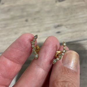 Madewell gold gemline stud earrings